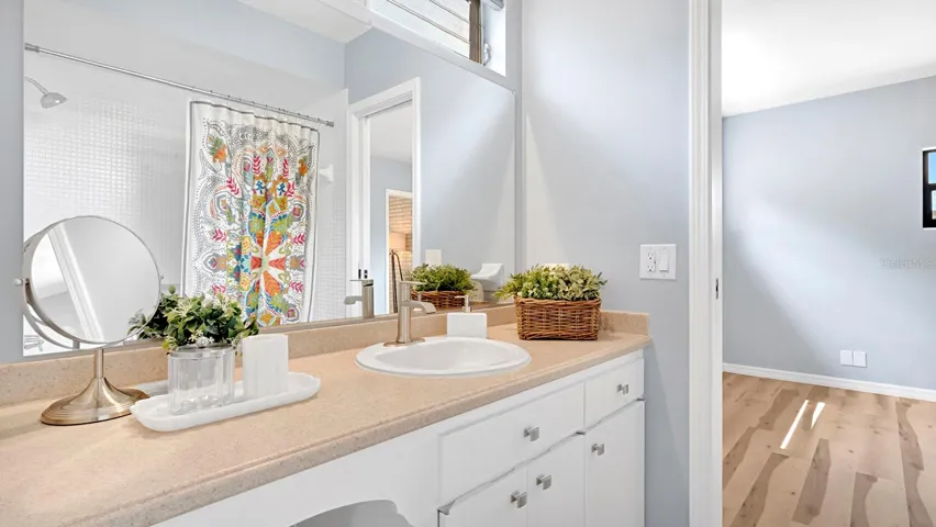 Spa-Inspired Bathroom with Bright Contemporary Finishes