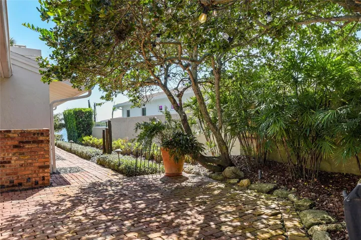 Brick courtyard off the Office, Kitchen and Dining areas