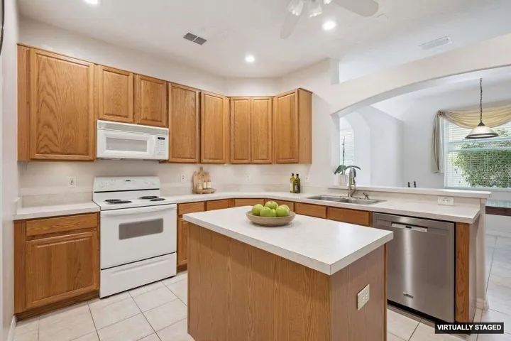 *Virtually staged* open and bright kitchen