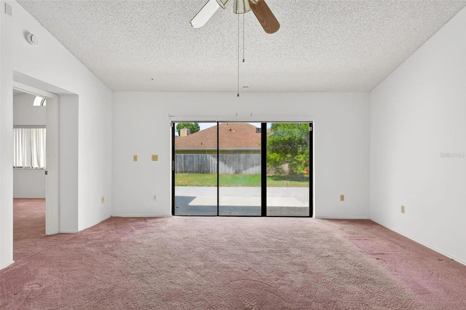 Family Room with view of backyard