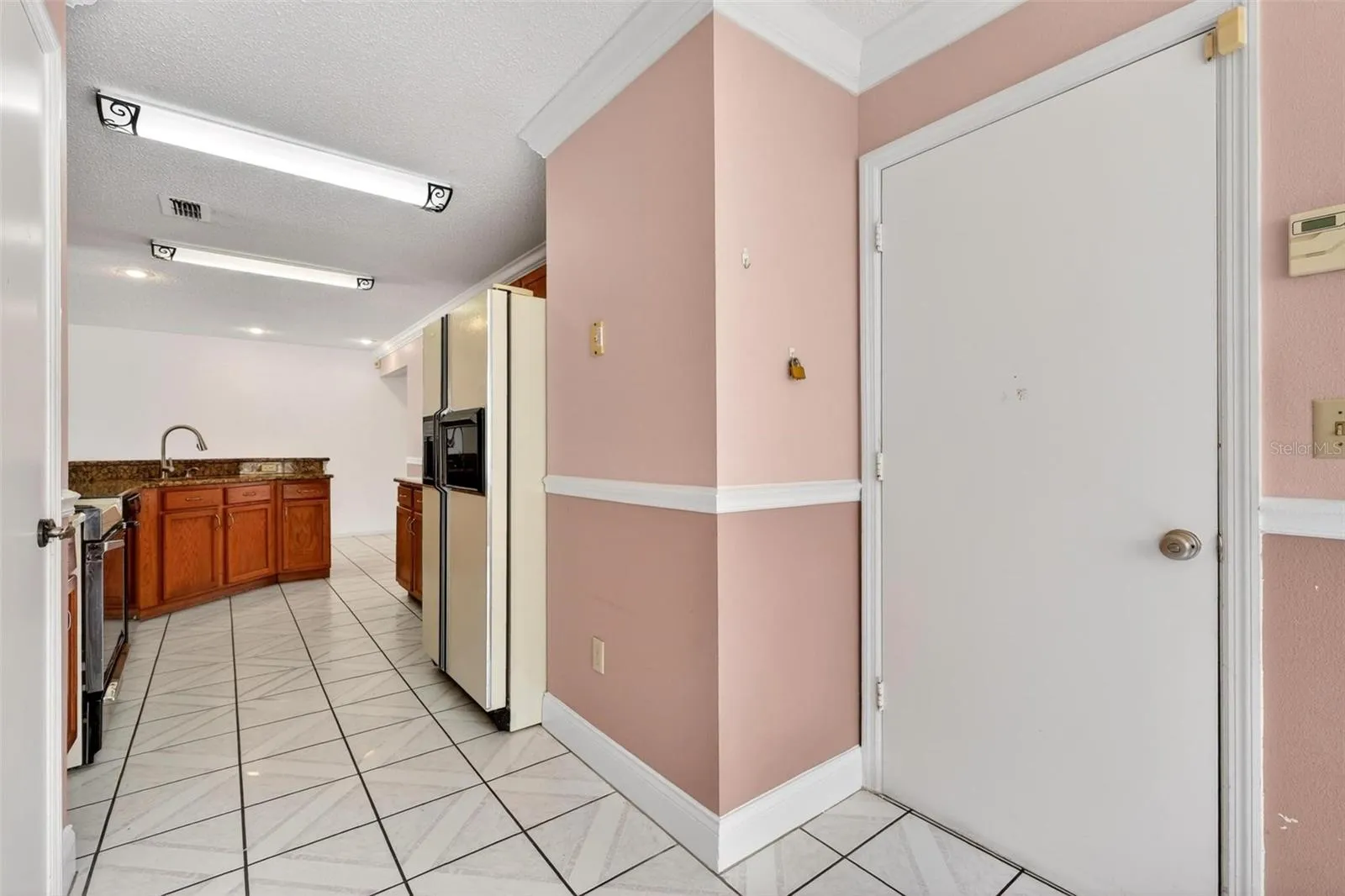 Eating Space with door to garage