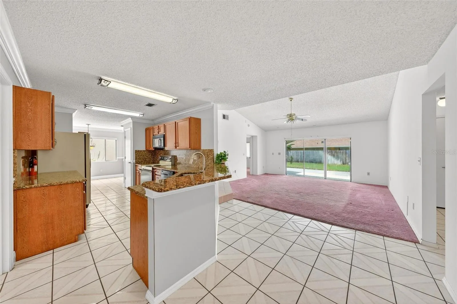 Kitchen and Family Room View
