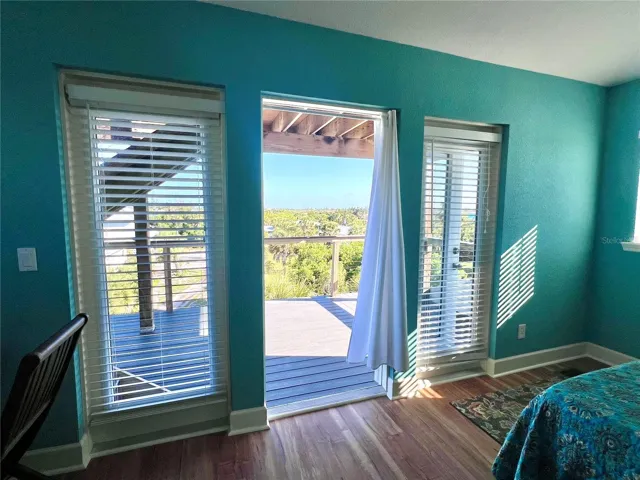 View out to the private balcony
