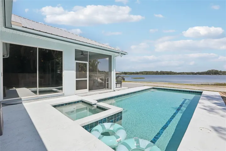 Pool with Lake Views