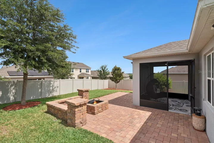 Outdoor Fire Pit and Extended Pavers