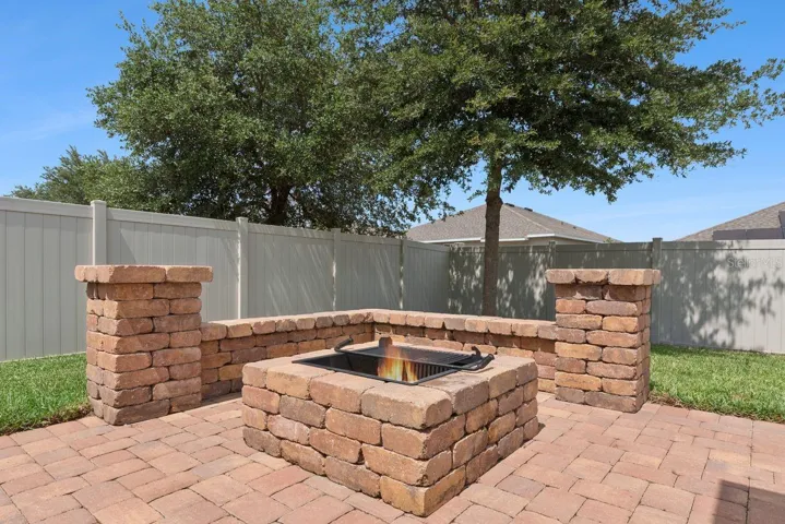 Outdoor Fire Pit and Extended Pavers