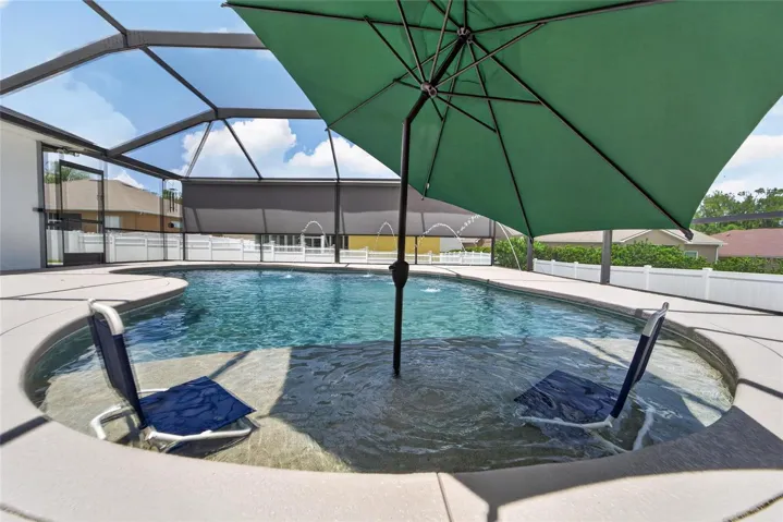 Ready to enjoy this pool this summer? New Urban ShadeWorks Electric Remote Control Privacy Pool Blinds