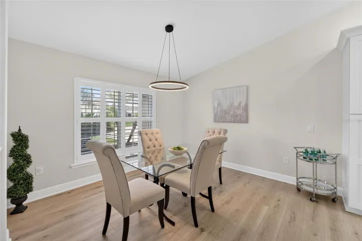 Formal Dining Room with new lighting