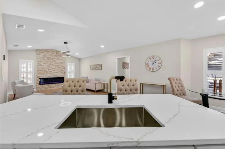 Kitchen very open to the Family Room