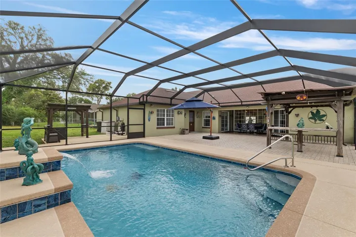 Pool - Screened Enclosed with Waterfall
