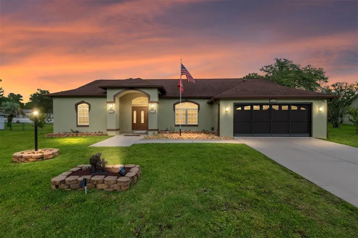 Twilight Front of Home