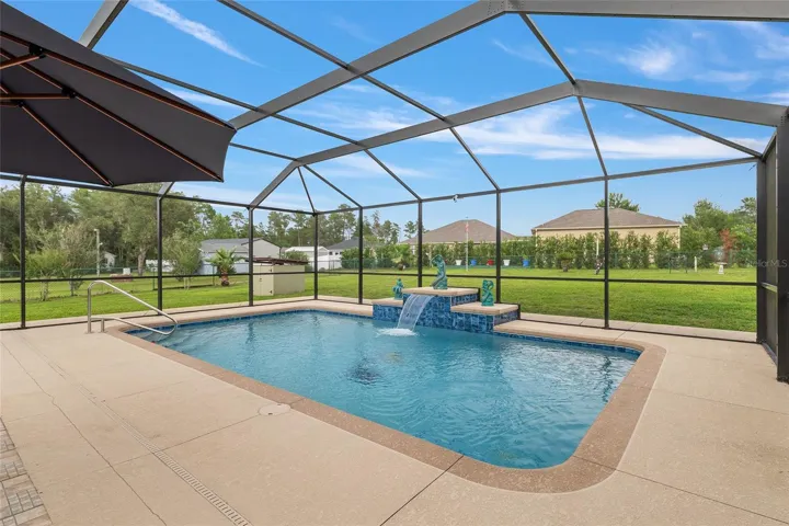 Pool - Screened Enclosed with Waterfall