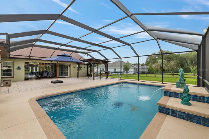 Pool - Screened Enclosed with Waterfall
