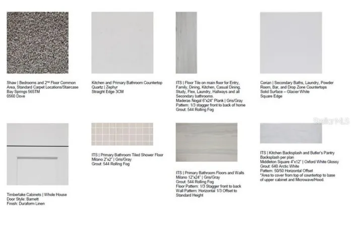7008 Foxboro Way design selections. Home is currently under construction and selections are subject to change.