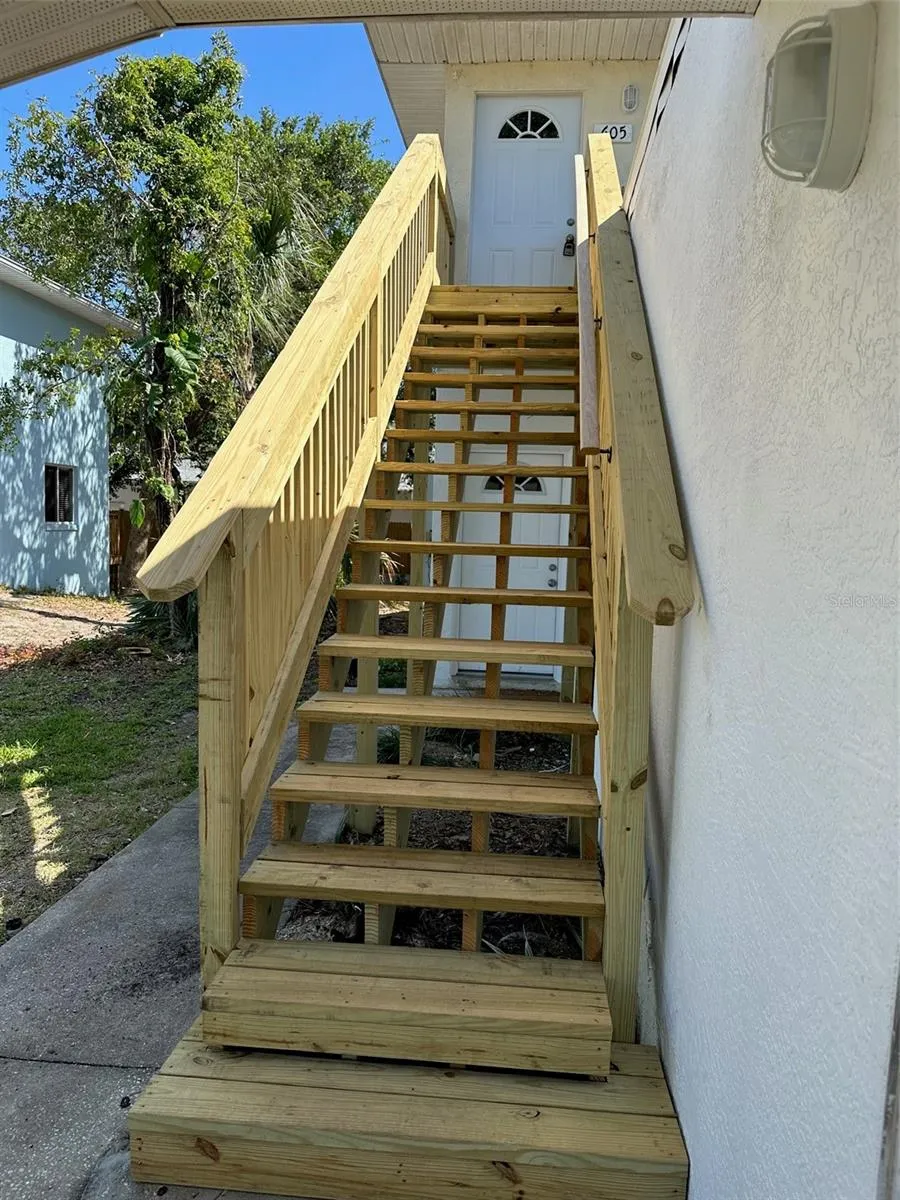 Stairs to upper unit 605