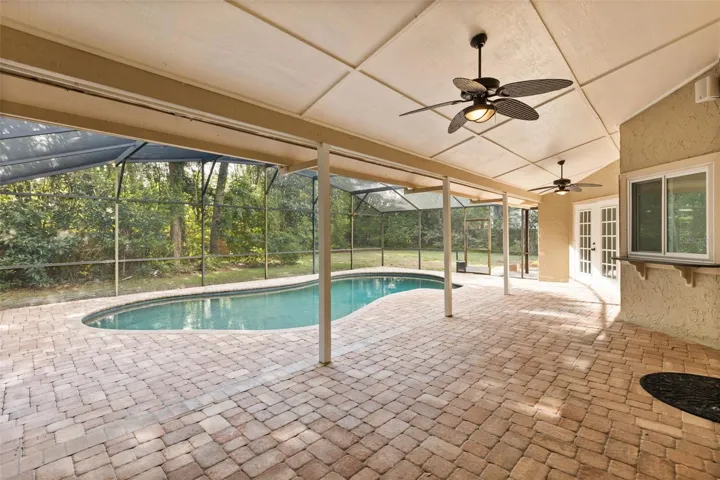 Covered paver patio