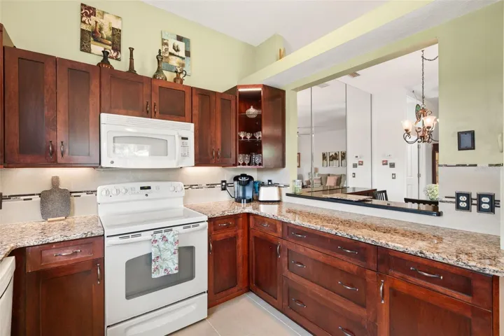 Kitchen cut-out into Dining Room