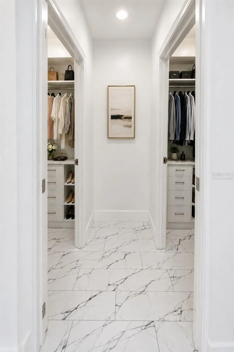 His &amp; Hers ClosetsVirtually Staged