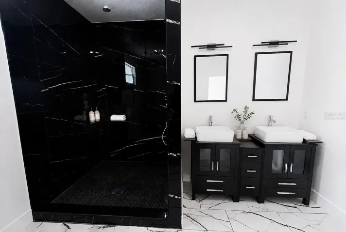 Virtually StagedPrimary Spa- Inspired Shower