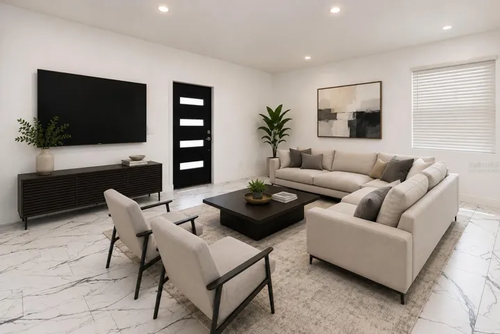 LIVING ROOM #1 VIRTUALLY STAGED