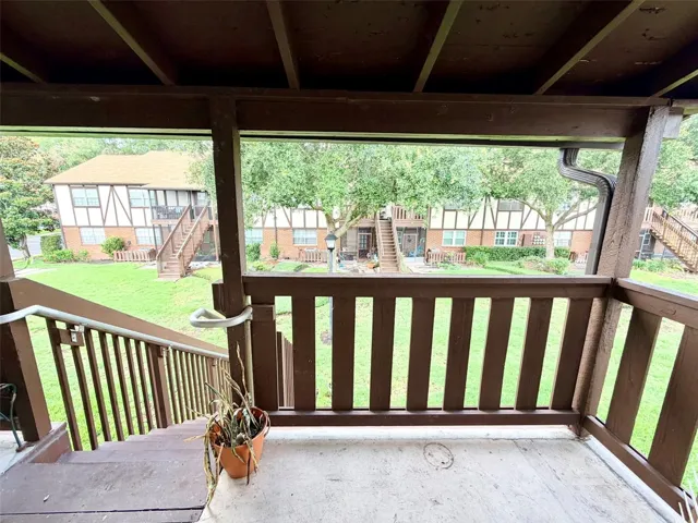 Patio off kitchen overlooking the courtyard