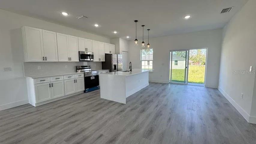 Kitchen and open dinner concept