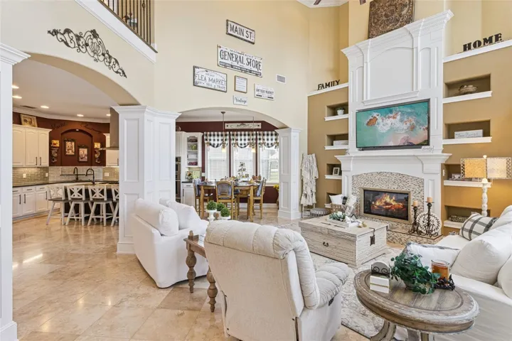 Living room with fireplace #2.