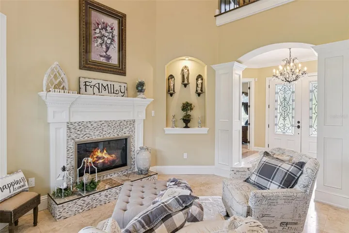 Family room with fireplace #1.