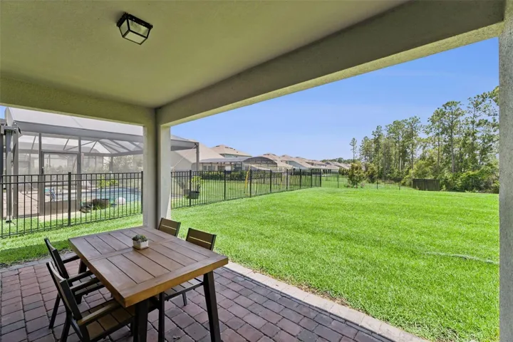 Back yard and patio