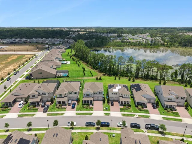 Aerial with pond