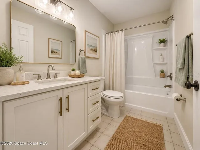 Virtually Staged Guest Bath