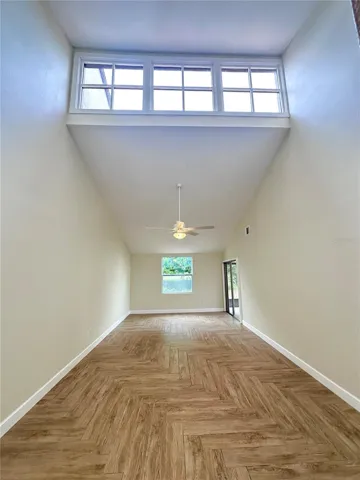 Living Area with Vaulted Ceiling