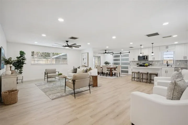 Fully renovated, open concept living with 4 true bedrooms.