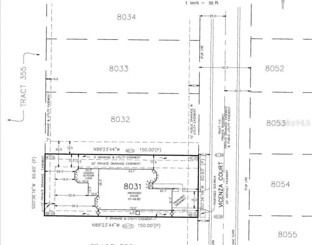 3306 Vincenza Court preliminary plot plan