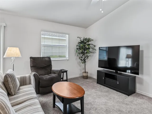 Living area w/Vaulted ceiling