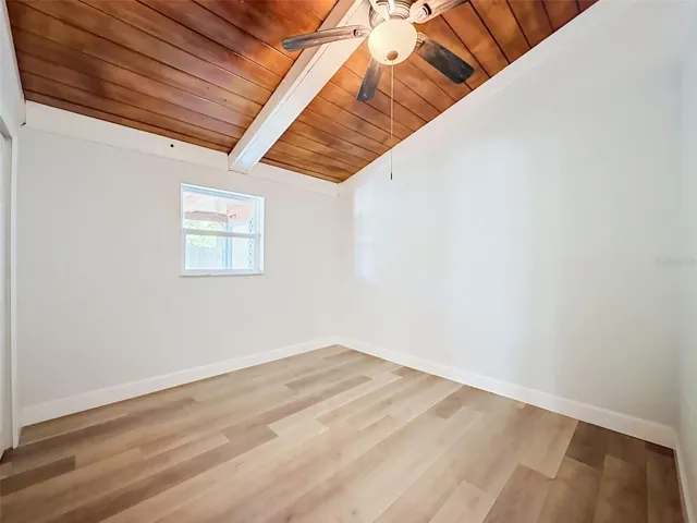 • Nicely sized bedroom with updated flooring and neutral finishes ready for your personal touch.