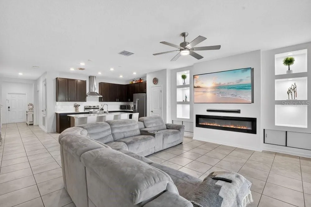 Living Area and Kitchen