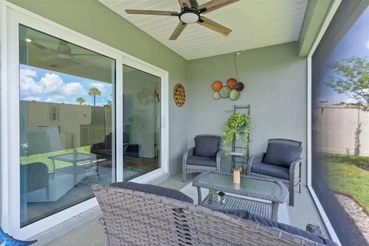 Relax outside in your screened in lanai.