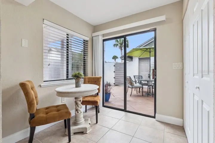 Eating Space in the Kitchen overlooking the Courtyard