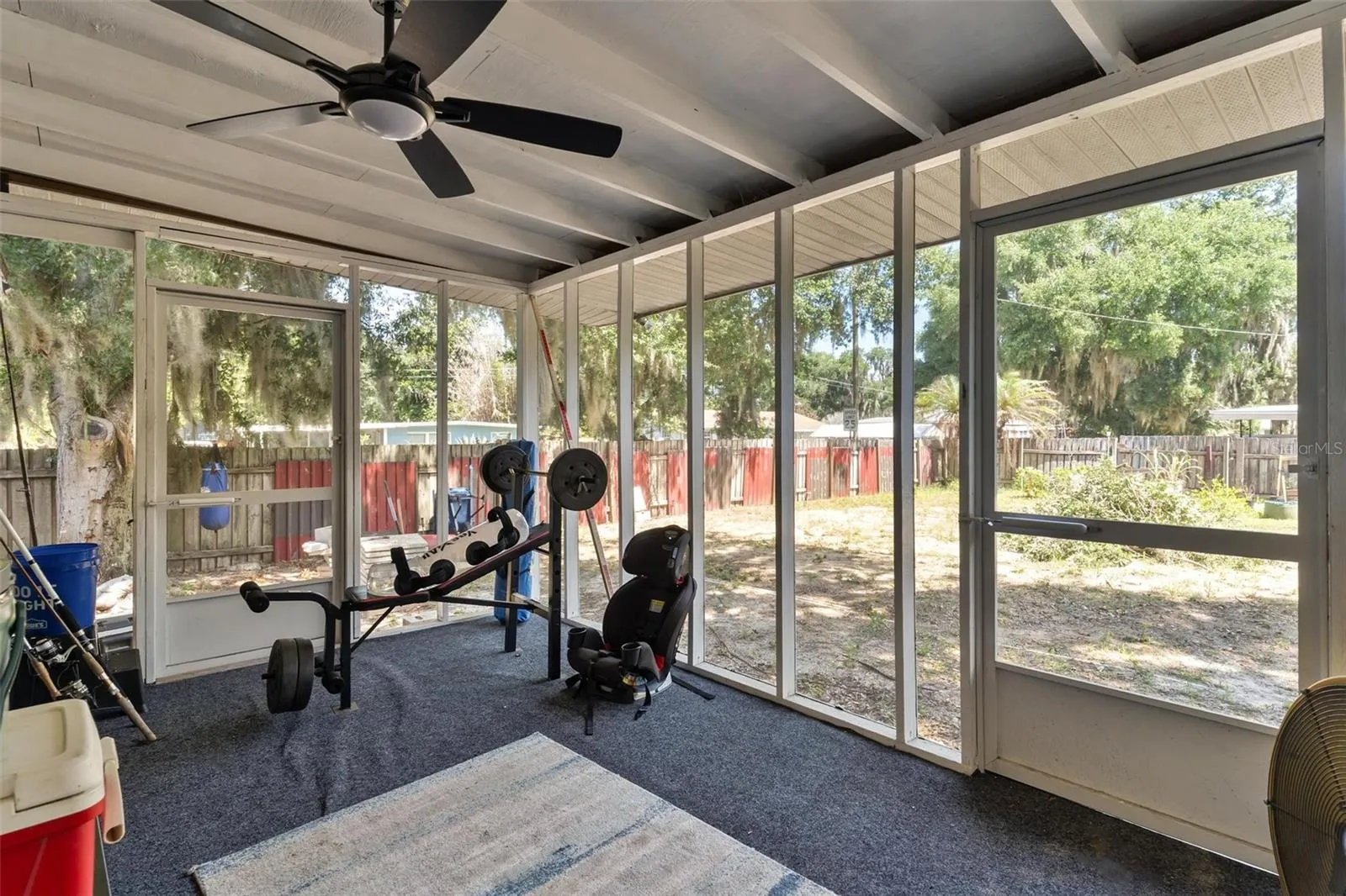 Rear screened porch