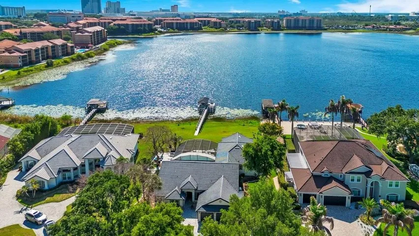 Private lake views.