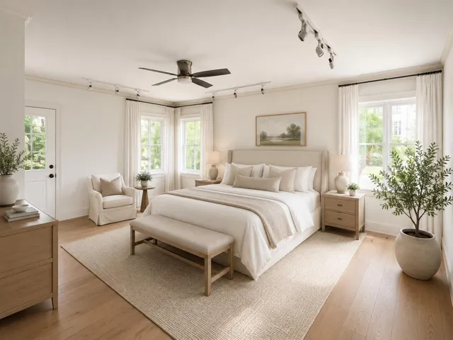 Rendering showcasing possible renovation concepts for bedroom two