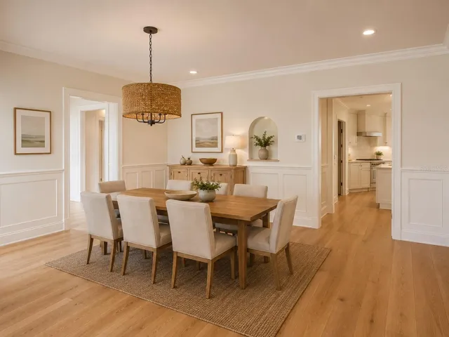 Rendering showcasing possible renovation concepts for the dining room