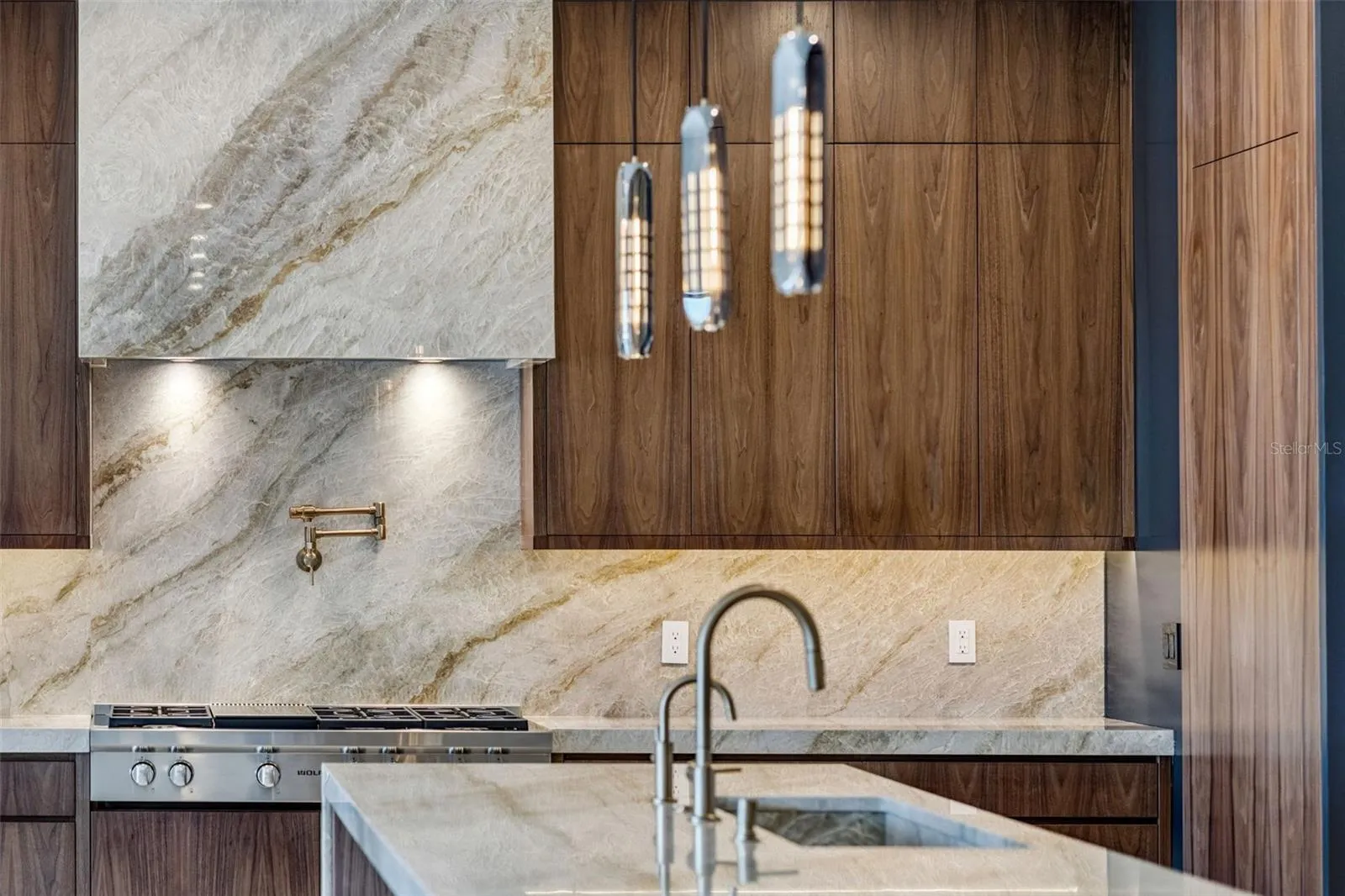Bespoke lights throughout the property