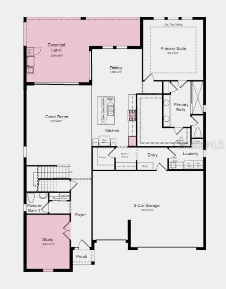 Floor 1 ~ Additional Highlights Include: door from primary closet to laundry room, laundry sink and faucet, rain shower head in primary bath, outdoor kitchen on lanai with vent hood, impact windows, pool and spa included, washer, dryer, refrigerator