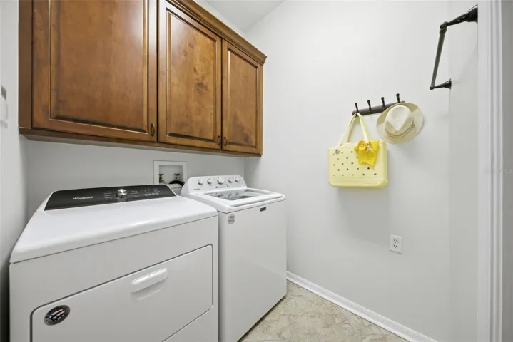 INDOOR LAUNDRY ROOM LEADS TO THE TWO CAR GARAGE
