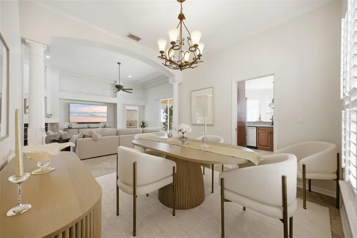 ELEGANT DINING AREA OFF THE KITCHEN & MAIN LIVING SPACE