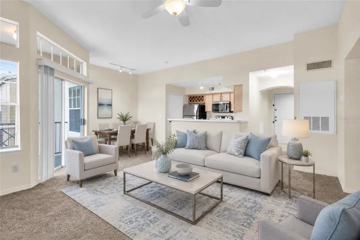 Virtually Staged Living Room