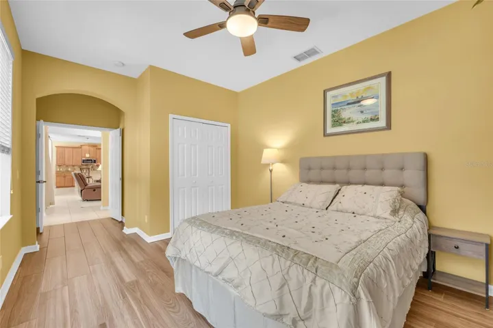 1st floor bedroom with porcelain tile flooring