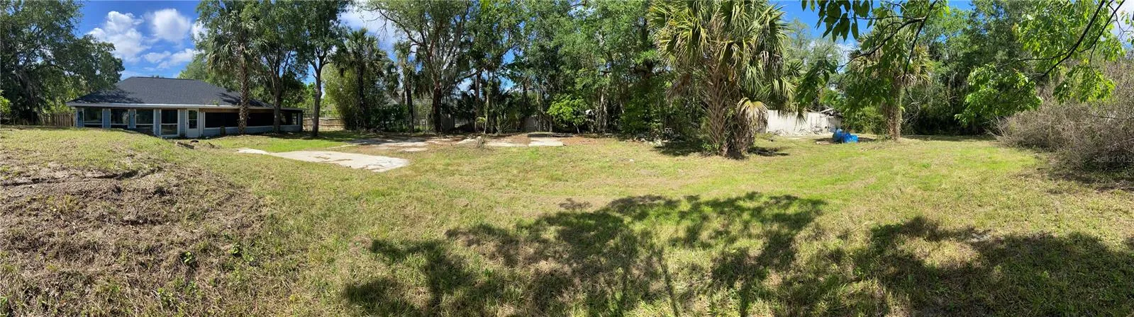 Panoramic of back yard